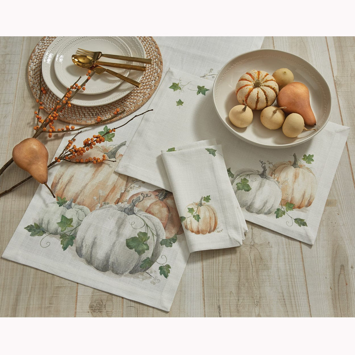 Watercolor Pumpkin Printed Placemat-Park Designs-The Village Merchant