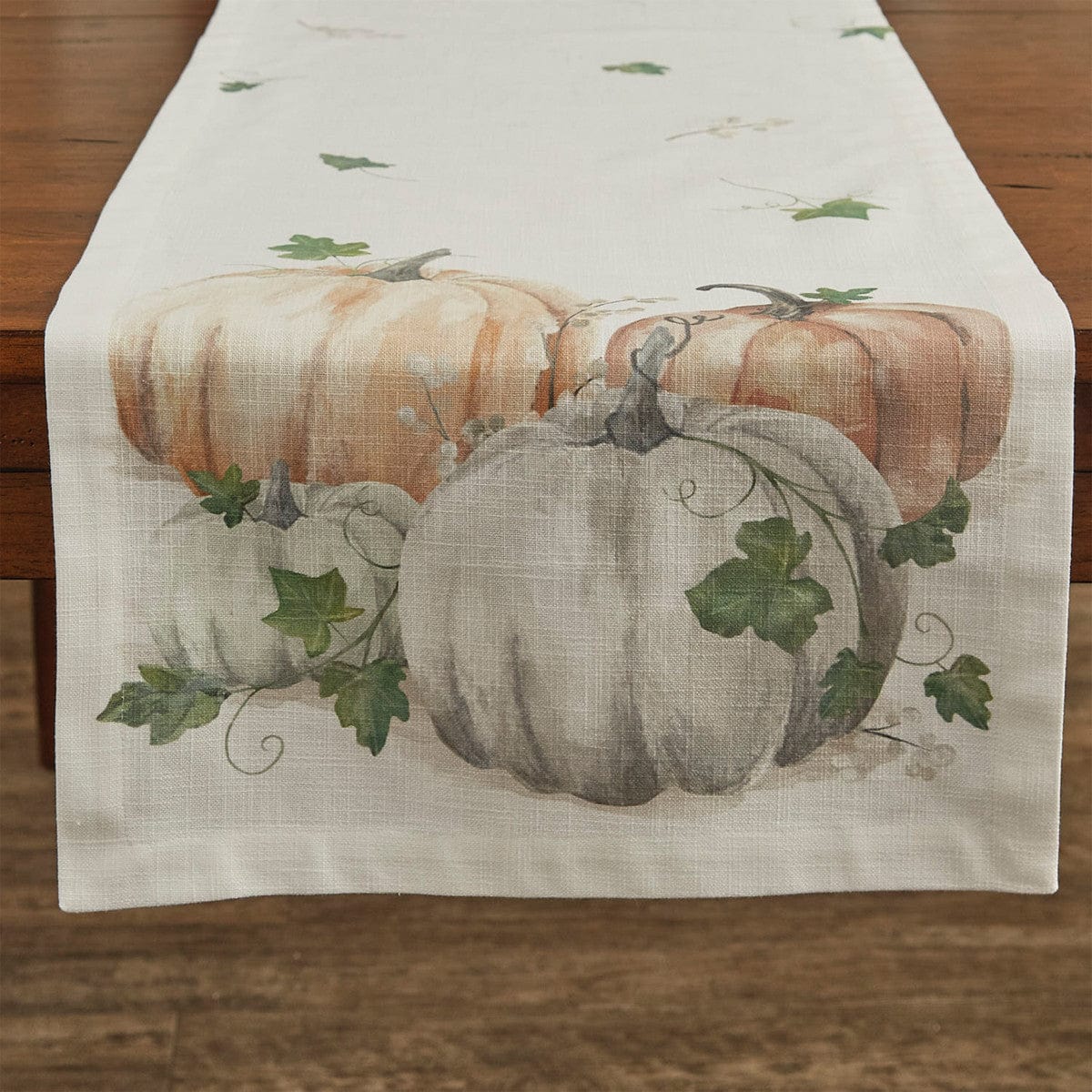 Watercolor Pumpkin Printed Table Runner 72" Long-Park Designs-The Village Merchant