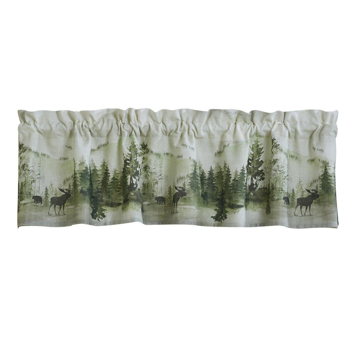 Watercolor Wildlife Valance Unlined-Park Designs-The Village Merchant