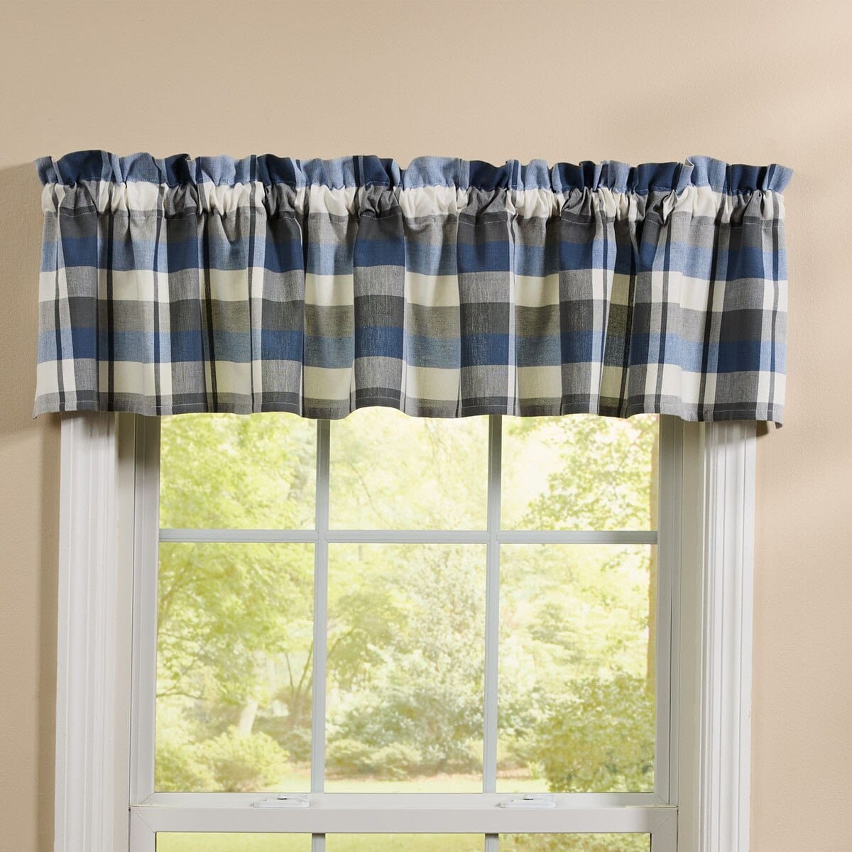 Park Designs Valances Waters Edge Plaid Valance Unlined