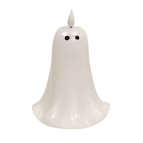 CWI Gifts Flameless Candle Wax Flickering Ghost LED Battery Candle Light Pillar 6.5" High With Timer