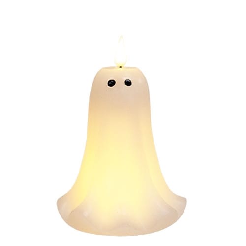 CWI Gifts Flameless Candle Wax Flickering Ghost LED Battery Candle Light Pillar 6.5" High With Timer
