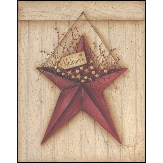 Welcome Barn Star By Mary Ann June Art Print - 11 X 14-Penny Lane Publishing-The Village Merchant