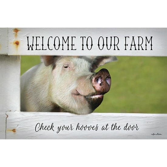 Penny Lane Publishing Welcome Pig By Lori Deiter Art Print - 12 X 18