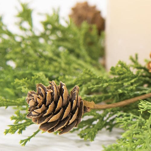 Western Cedar & Pinecone Candle Ring / Wreath 3.5" Inner Diameter