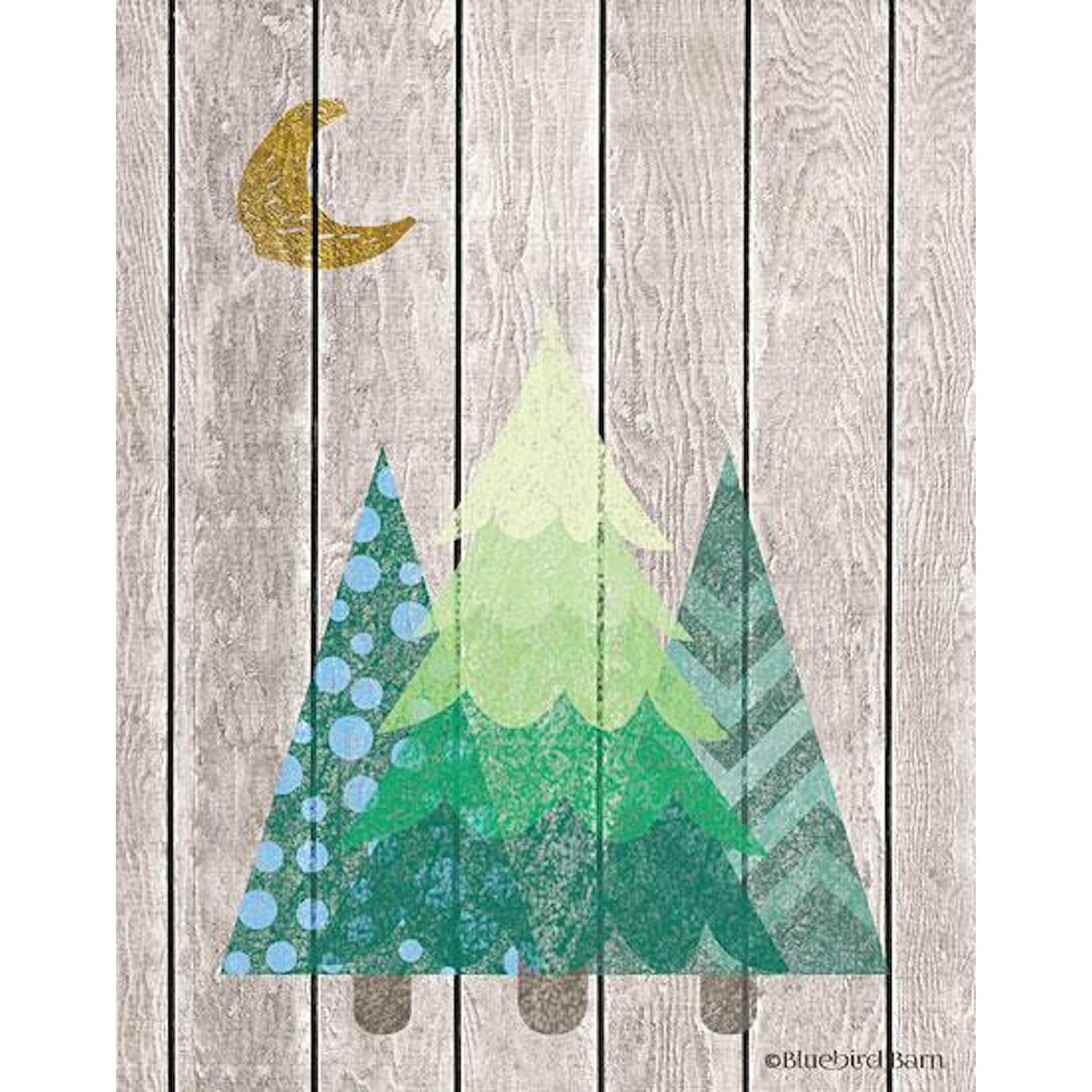 Penny Lane Publishing Whimsical Tree Under The Moon By Bluebird Barn Art Print - 12 X 16