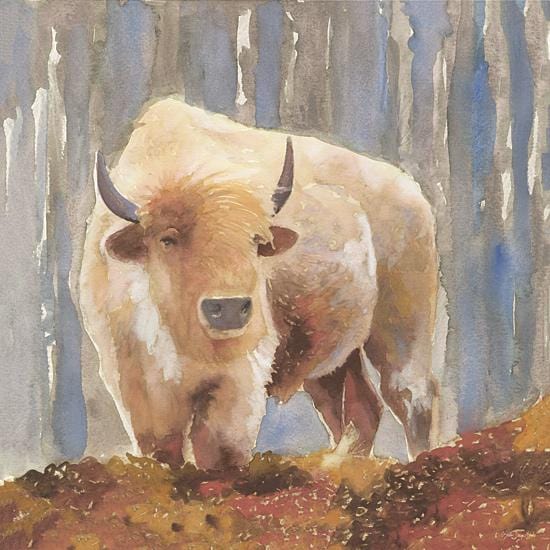 White Buffalo By Stellar Design Studio Art Print - 12 X 12-Penny Lane Publishing-The Village Merchant