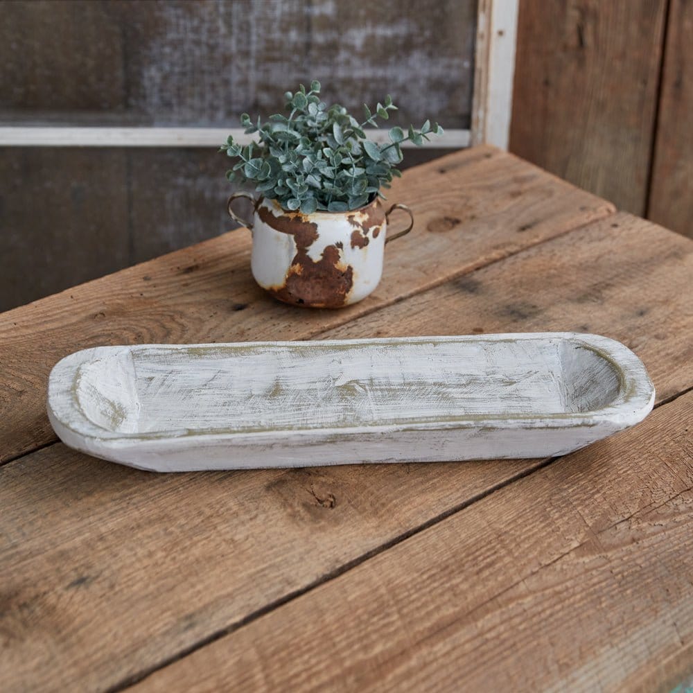 Whitewashed Baguette Bowl-CTW Home-The Village Merchant