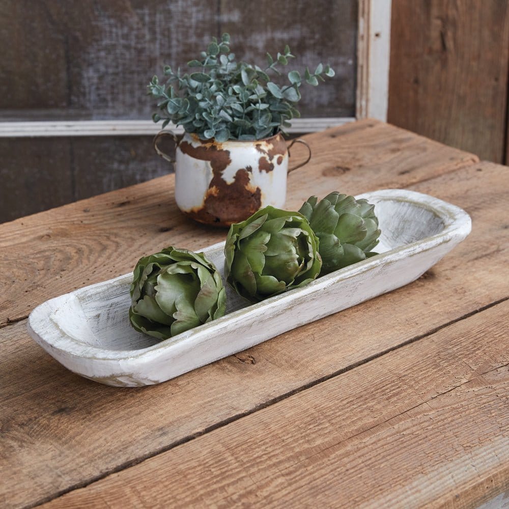 Whitewashed Baguette Bowl-CTW Home-The Village Merchant