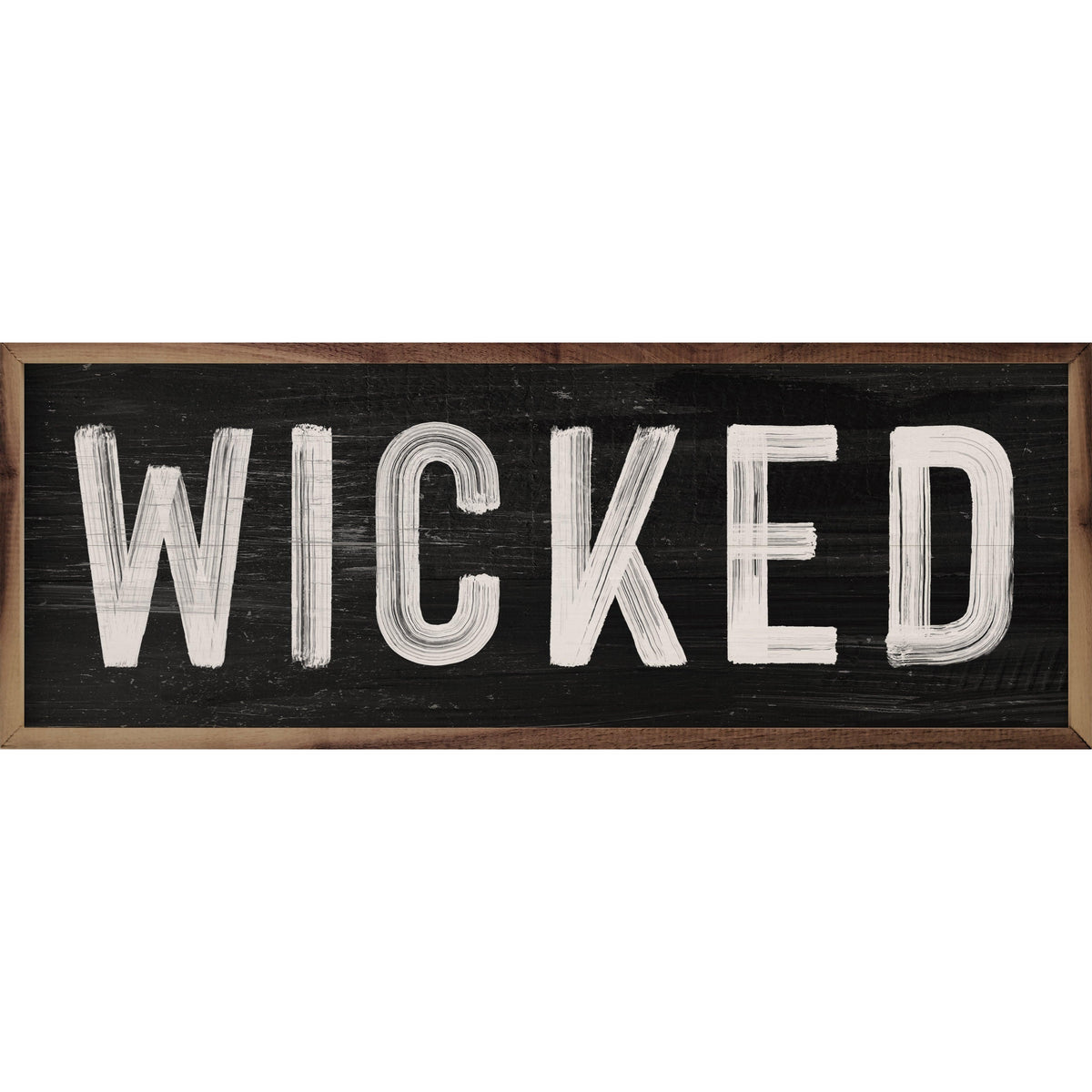 Wicked Black Printed and Framed Wall Sign