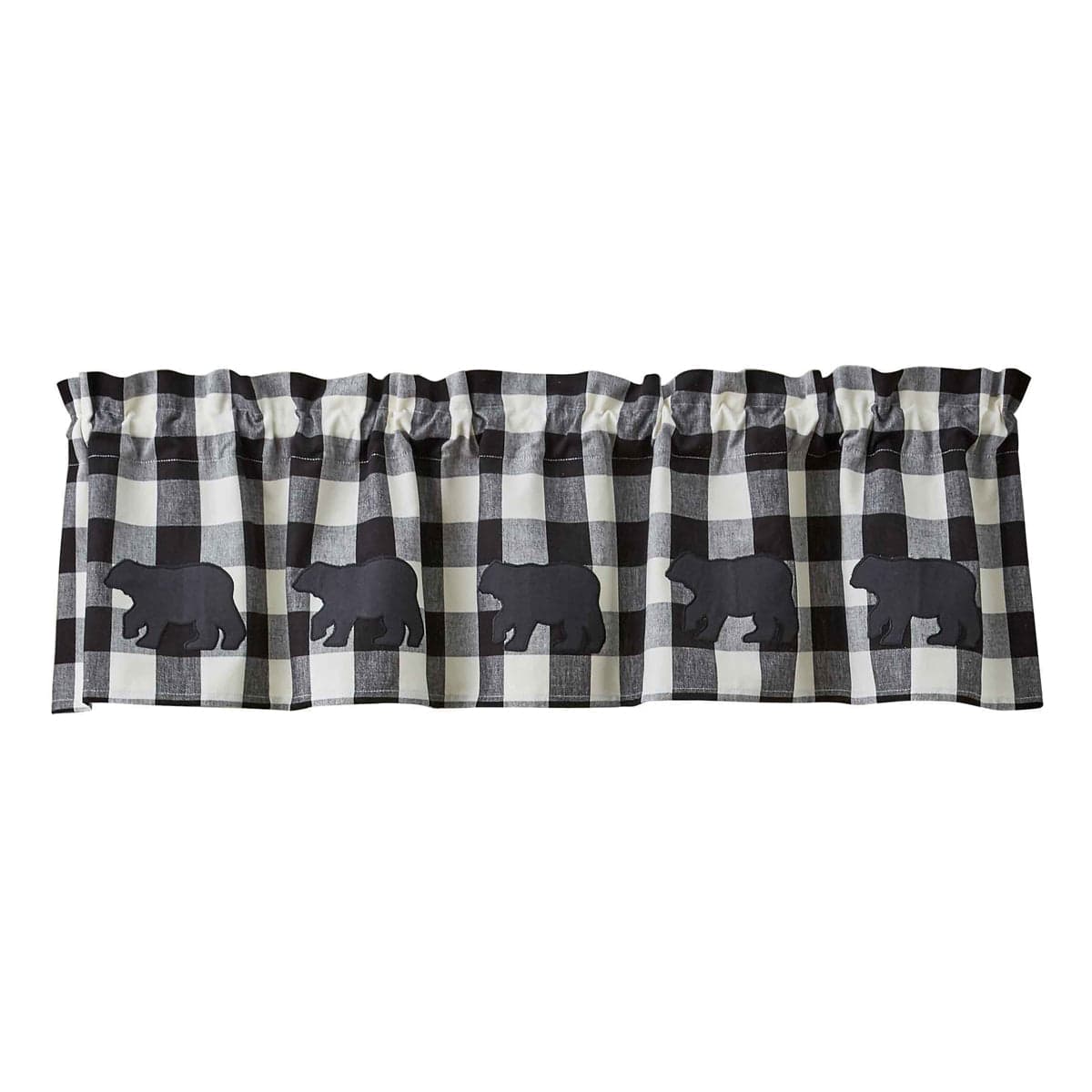 Wicklow Check in Black & Cream Bear Valance Lined-Park Designs-The Village Merchant