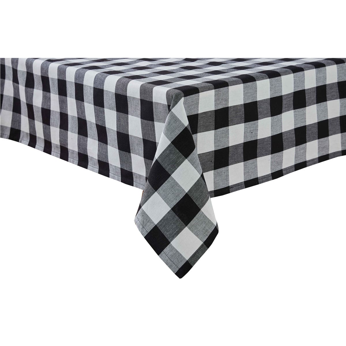 Wicklow Check in Black & Cream Tablecloth 54" x 54" Square-Park Designs-The Village Merchant