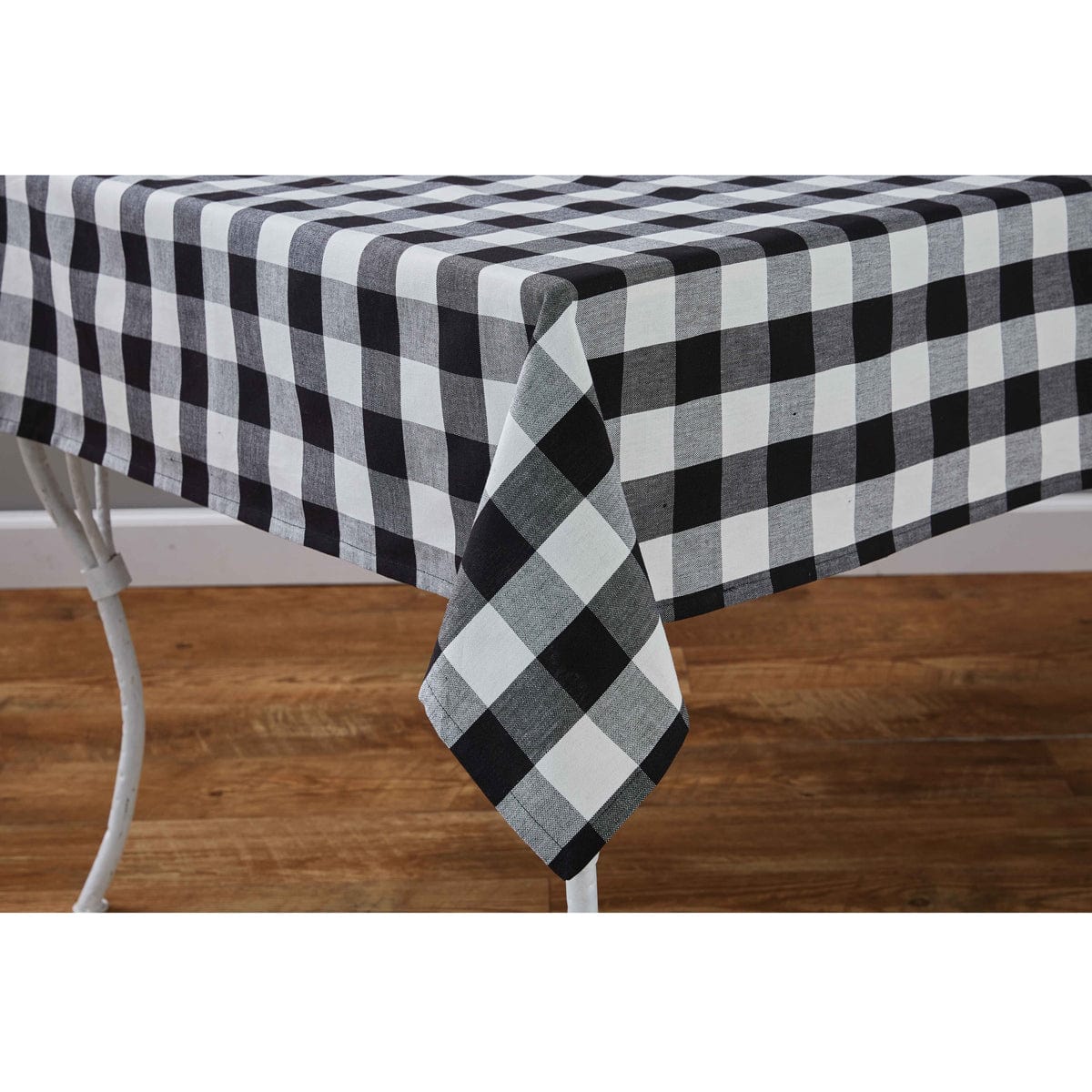 Wicklow Check in Black &amp; Cream Tablecloth 54&quot; x 54&quot; Square-Park Designs-The Village Merchant