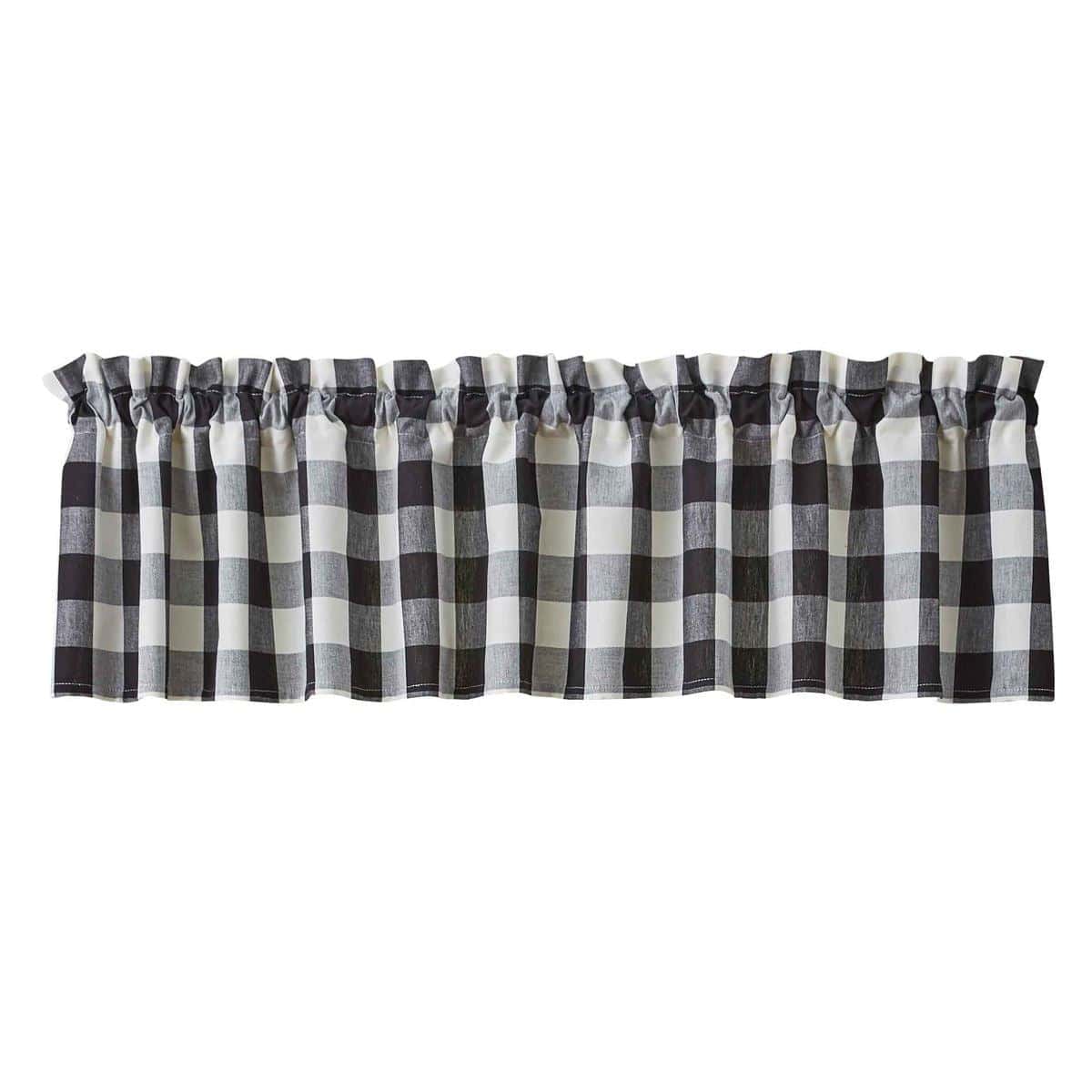 Wicklow Check in Black &amp; Cream Valance Unlined-Park Designs-The Village Merchant