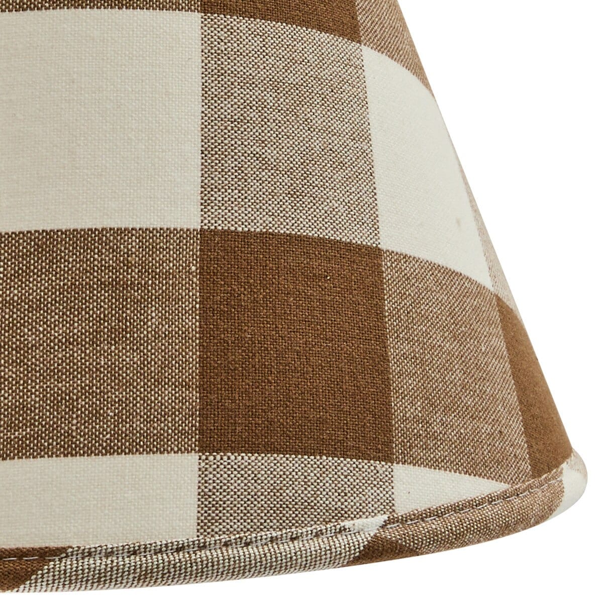 Wicklow Check in Brown &amp; Cream Fabric Lamp Shade - 3 Sizes