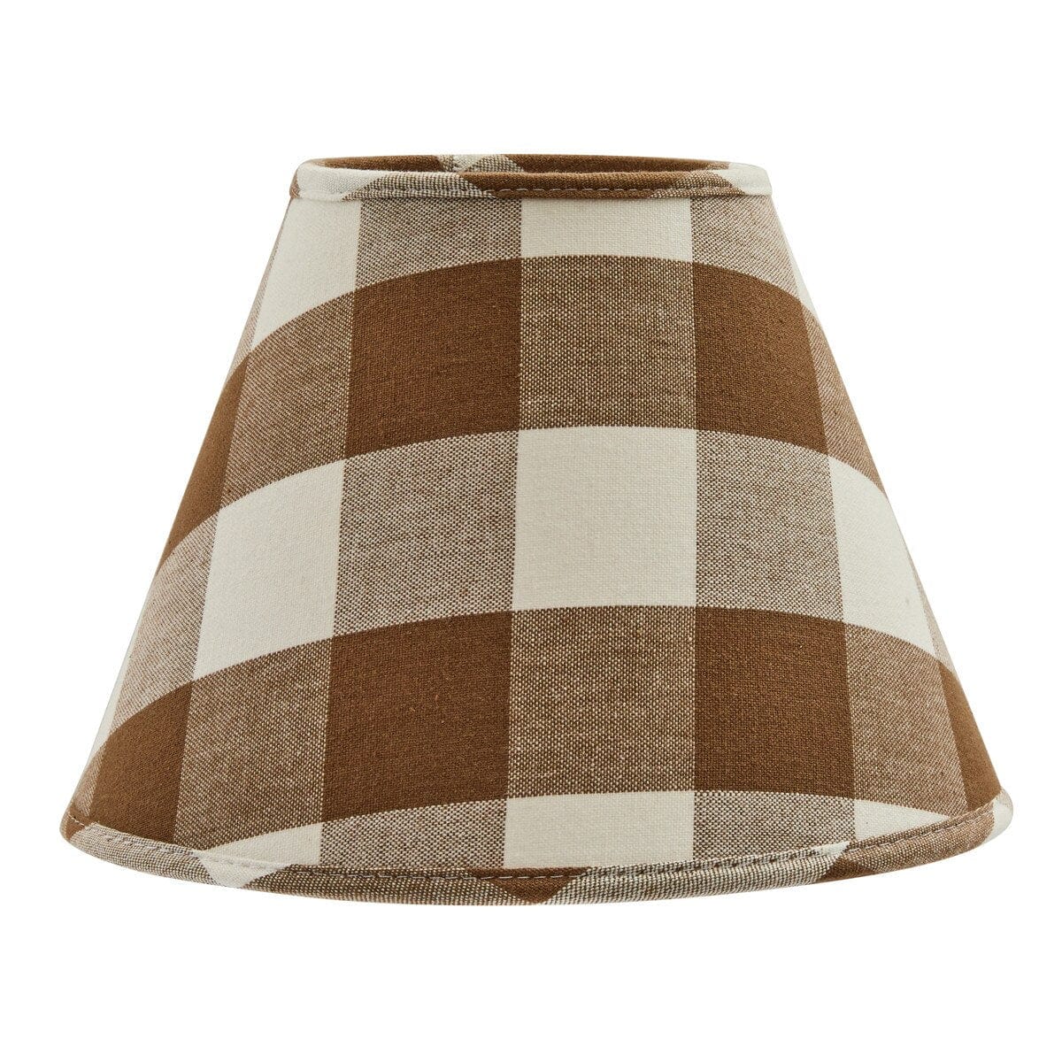 Wicklow Check in Brown &amp; Cream Fabric Lamp Shade - 3 Sizes