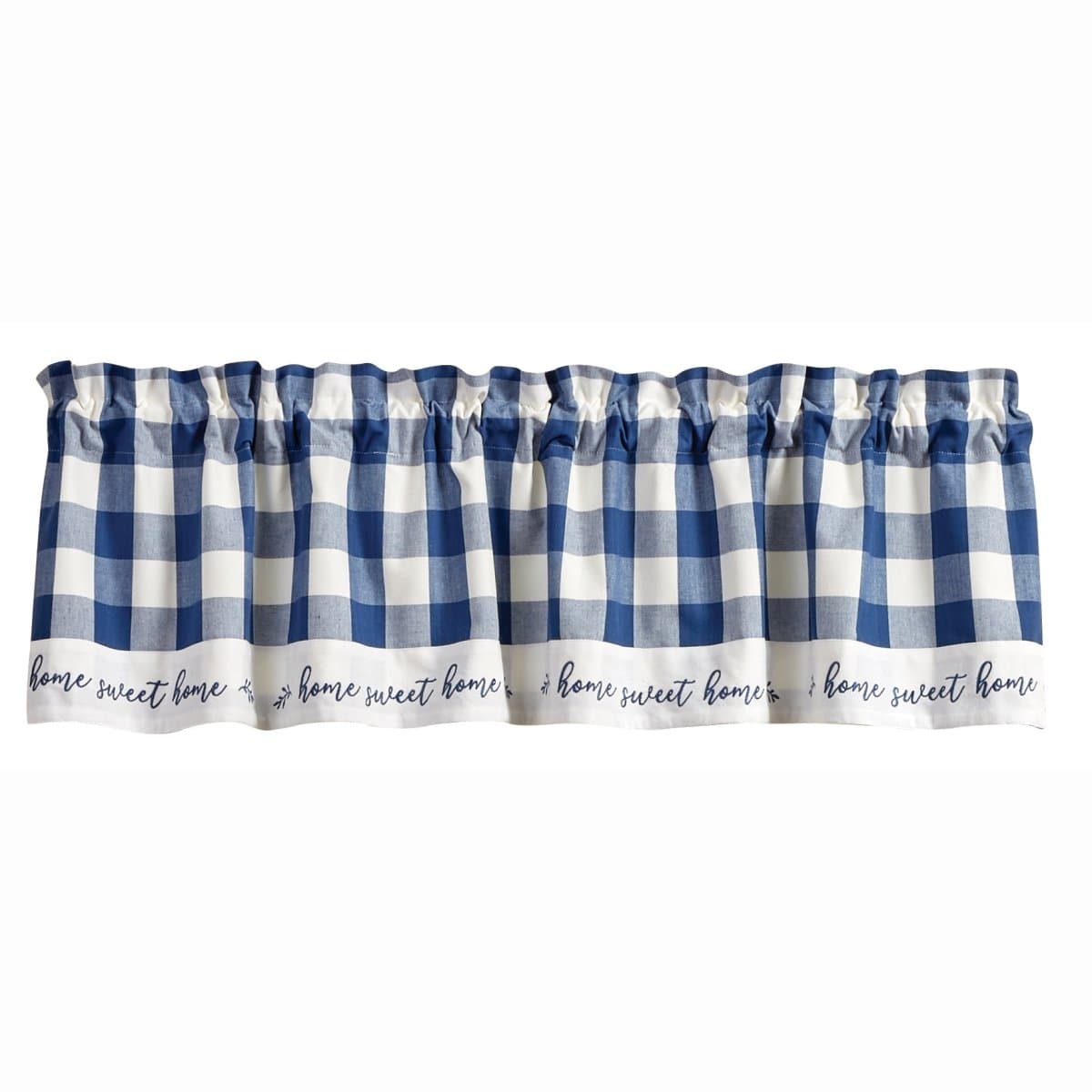 Wicklow Check in China Blue Home Valance Lined-Park Designs-The Village Merchant