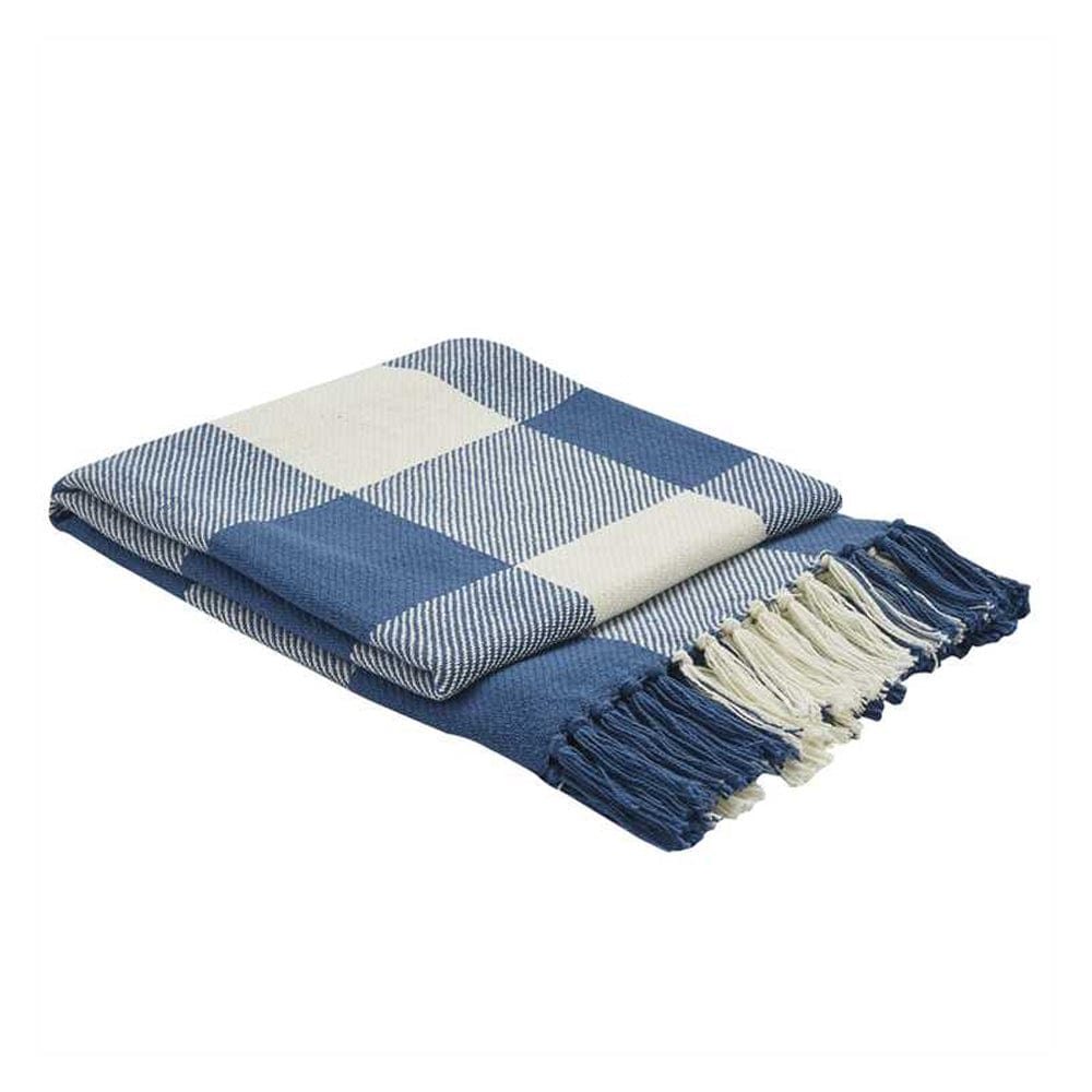 Wicklow Check in China Blue Throw 50" x 60"-Park Designs-The Village Merchant