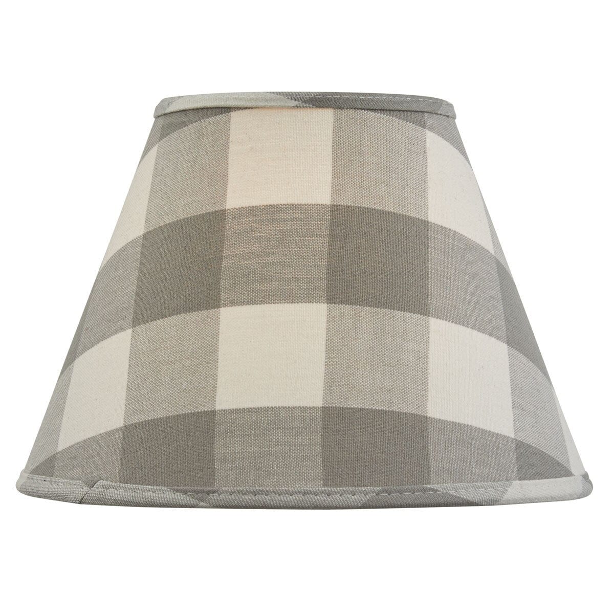 Wicklow Check in Dove Gray Fabric Lamp Shade - 3 Sizes