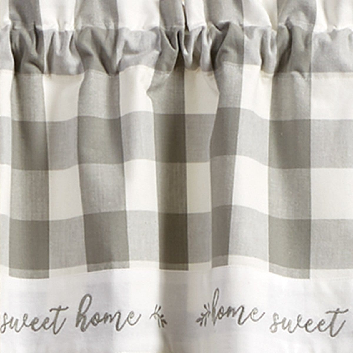 Wicklow Check in Dove Gray Home Valance Lined-Park Designs-The Village Merchant