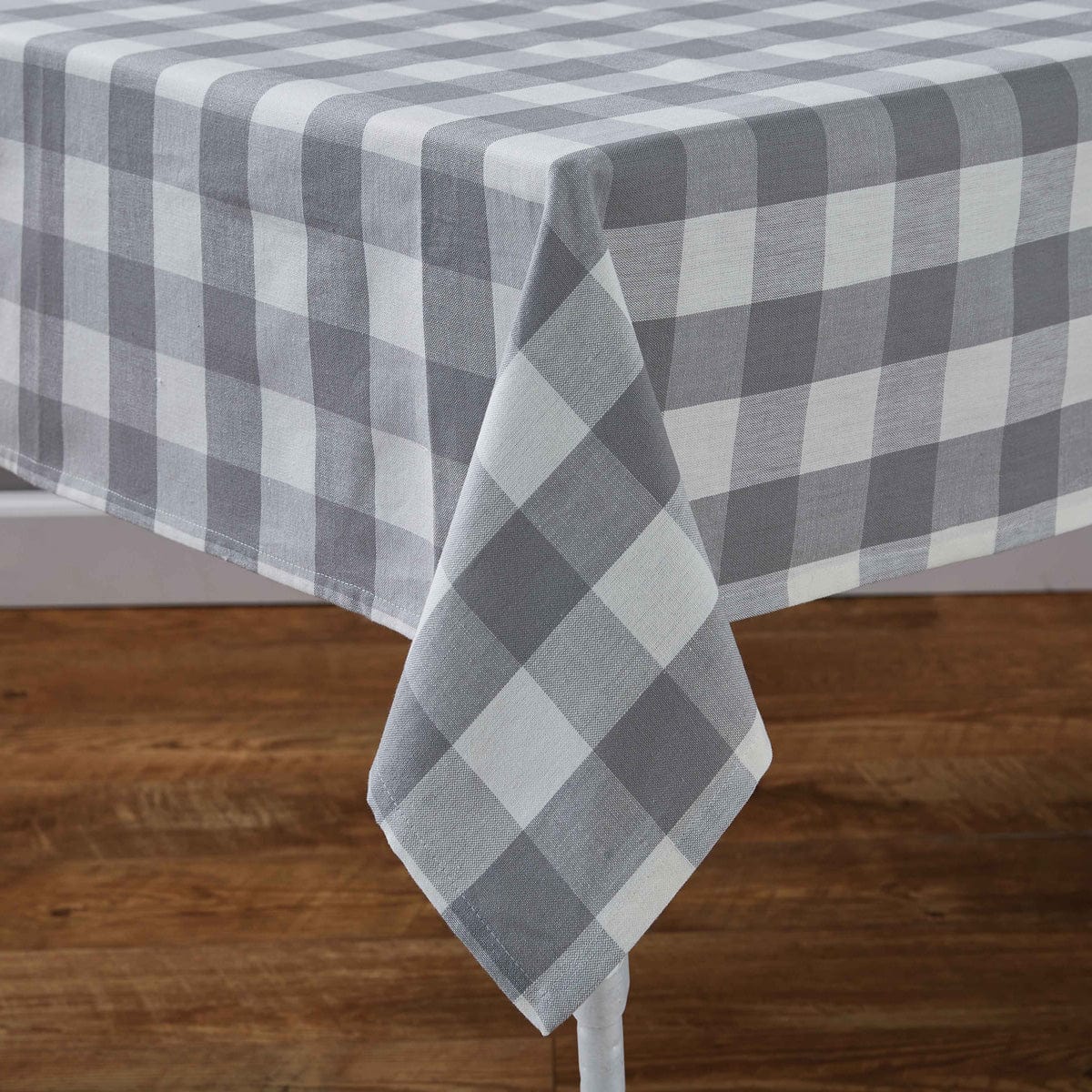 Wicklow Check in Dove Gray Tablecloth 54&quot; x 54&quot; Square-Park Designs-The Village Merchant