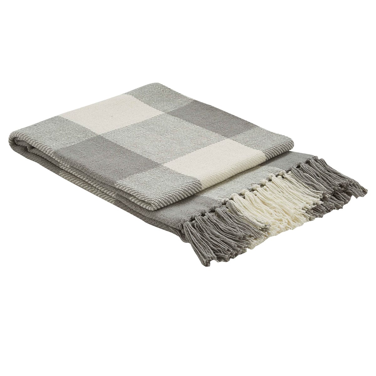 Wicklow Check in Dove Gray Throw 50" x 60"-Park Designs-The Village Merchant