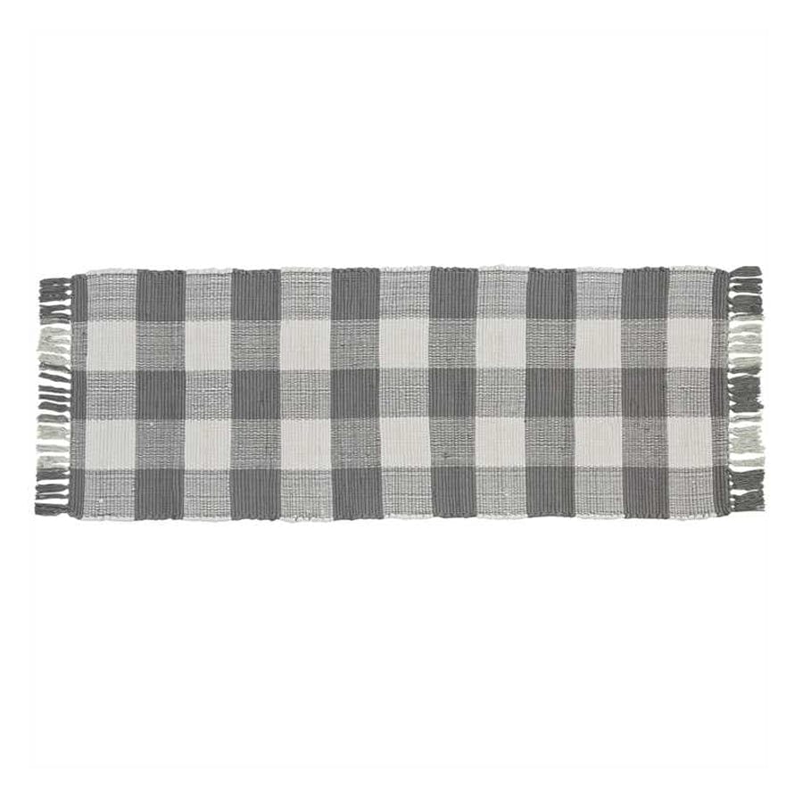 Wicklow Check in Dove Gray Woven rug 24&quot; x 72&quot; Runner-Park Designs-The Village Merchant