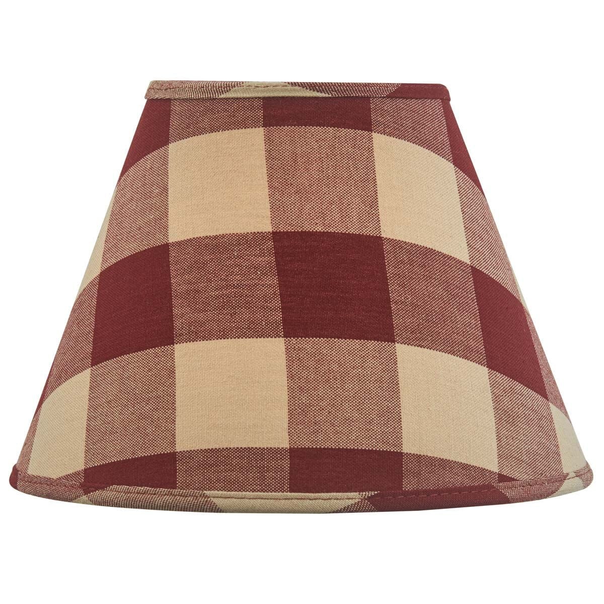 Wicklow Check in Garnet Red Fabric Lamp Shade - 3 Sizes