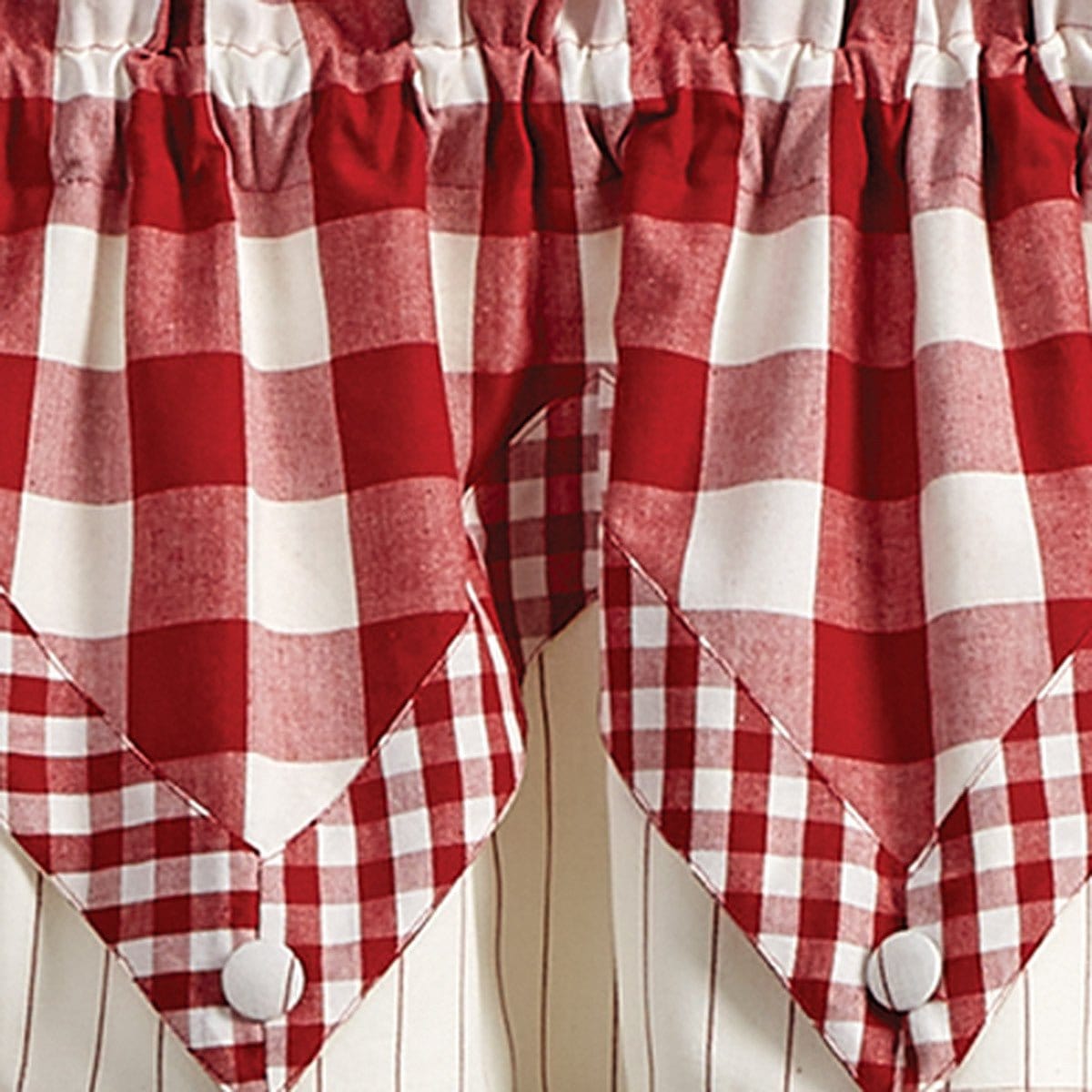 Wicklow Check in Red Point Valance Lined-Park Designs-The Village Merchant