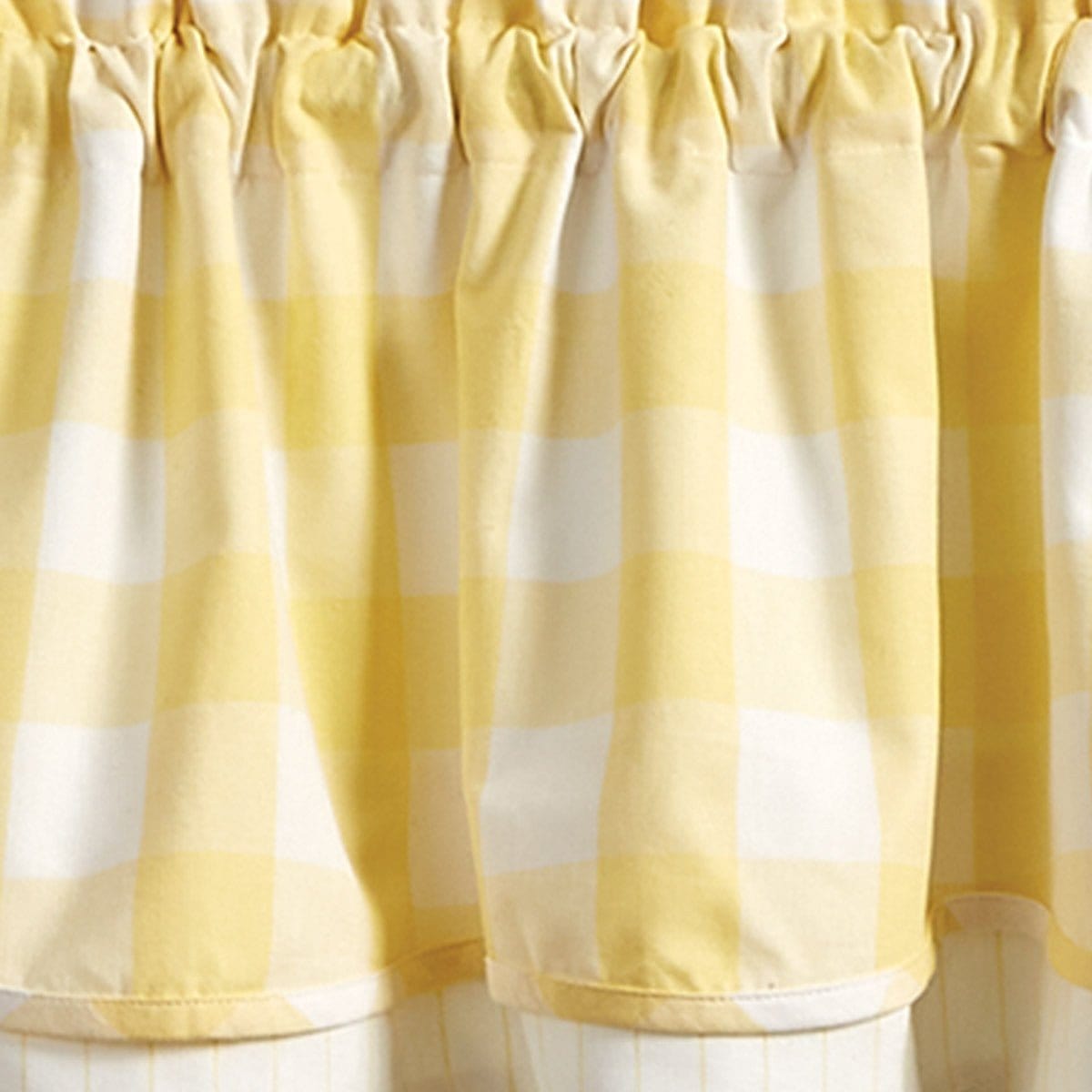 Wicklow Check in Yellow Layered Valance Lined-Park Designs-The Village Merchant