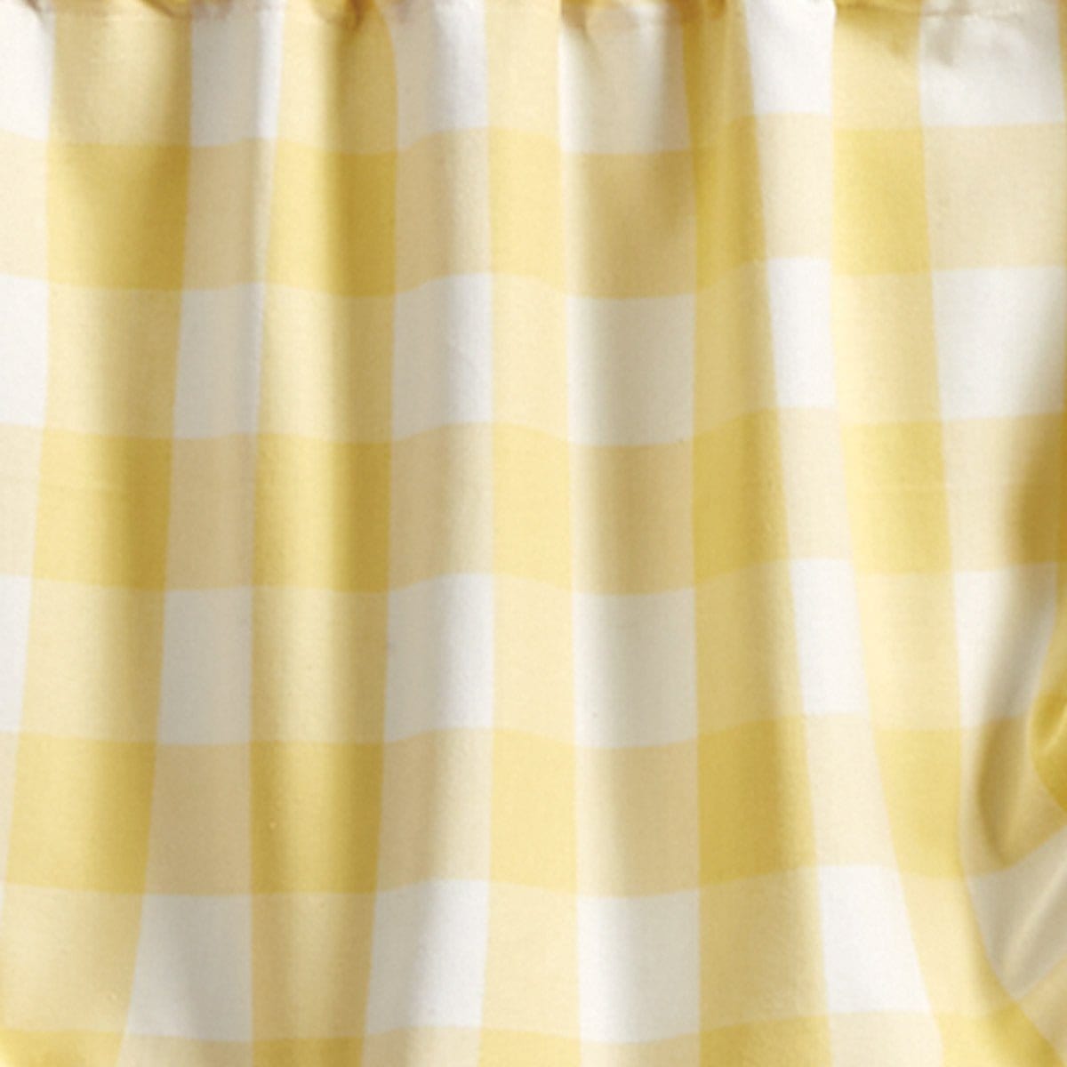 Wicklow Check in Yellow Tie Up Farmhouse Valance Lined-Park Designs-The Village Merchant
