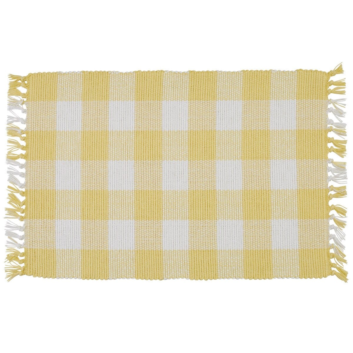 Wicklow Check in Yellow Yarn Placemat - Set of 2