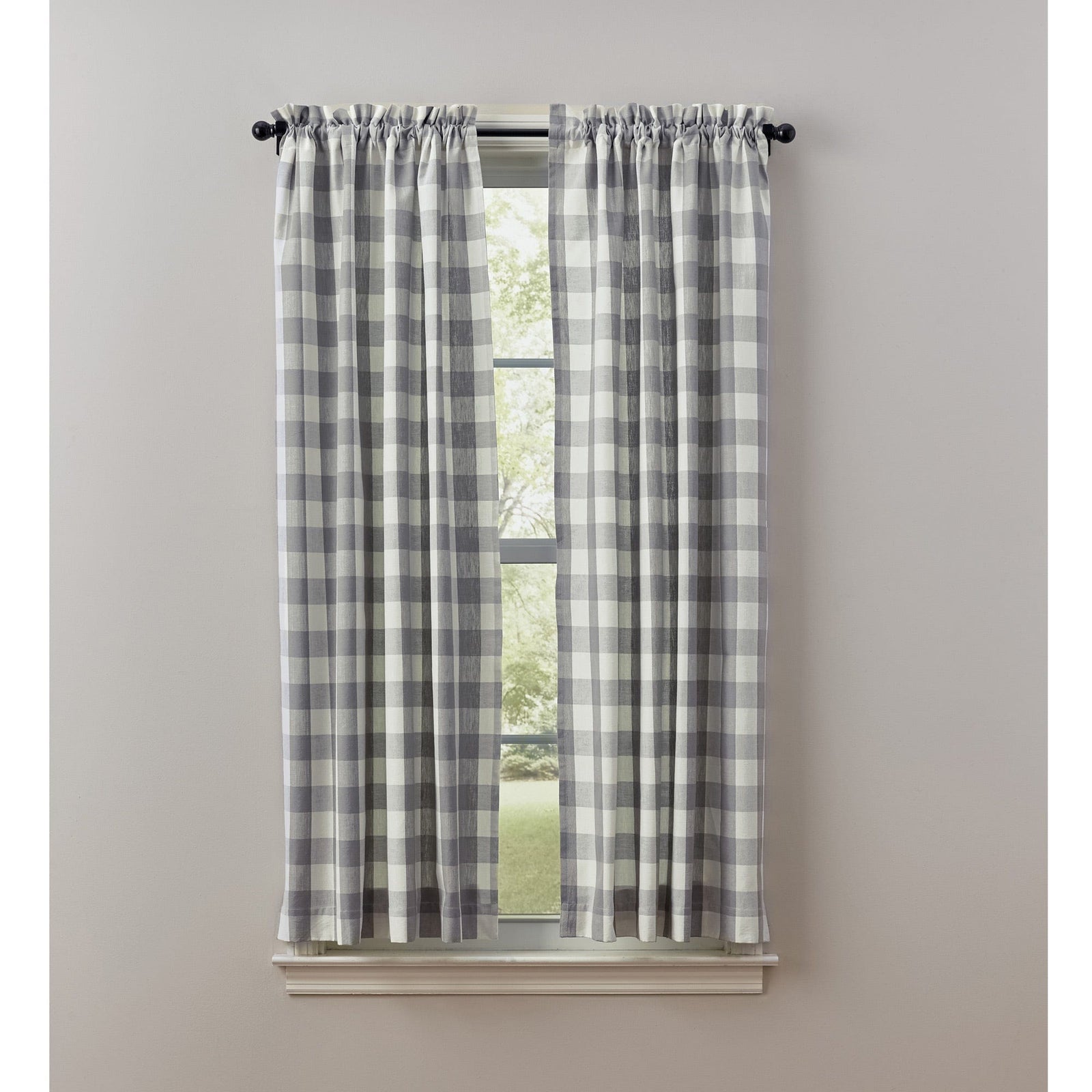 Wicklow in Dove Panel Pair With Tie Backs 63" Long Unlined-Park Designs-The Village Merchant