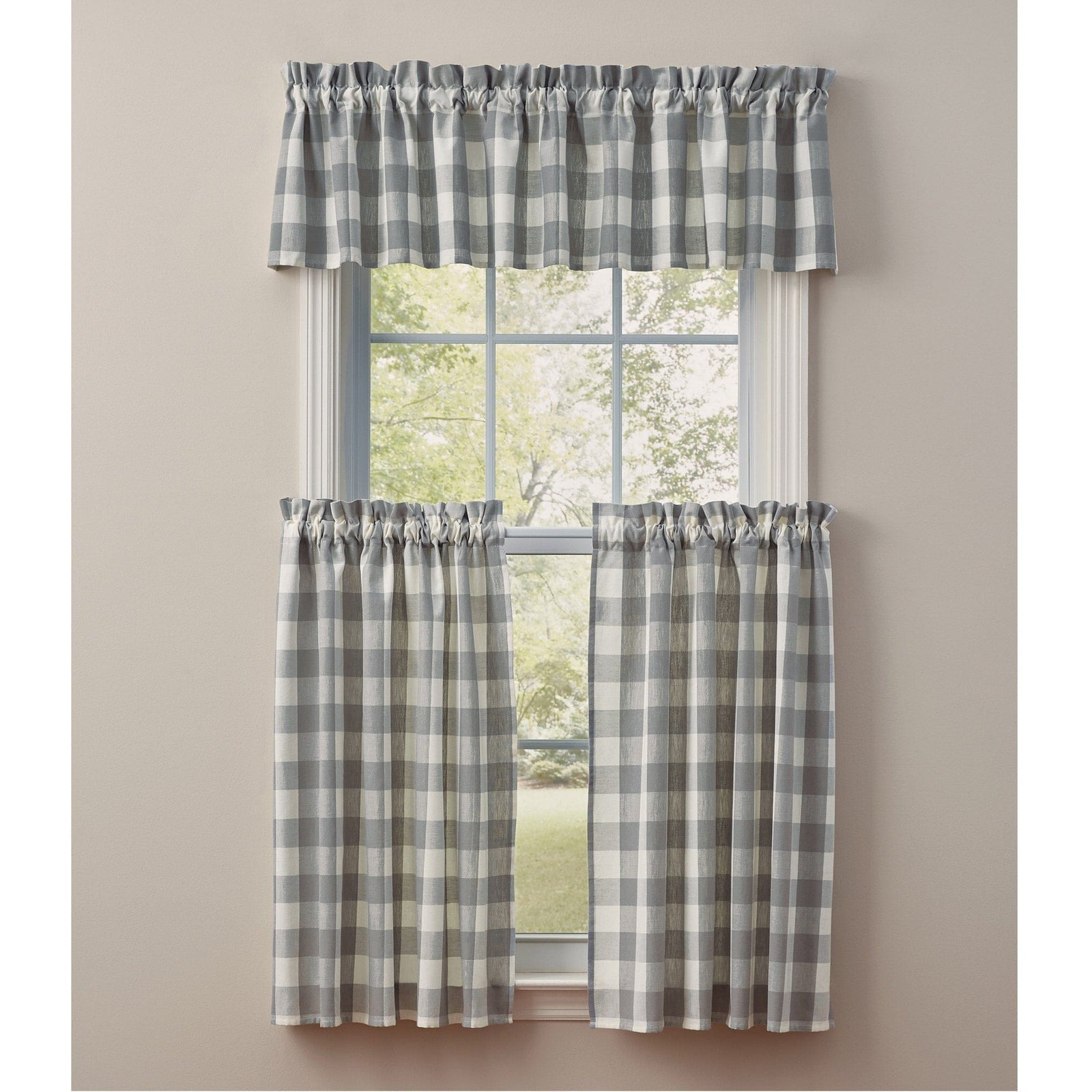 Wicklow in Dove Tier Pair 36" Long Unlined-Park Designs-The Village Merchant