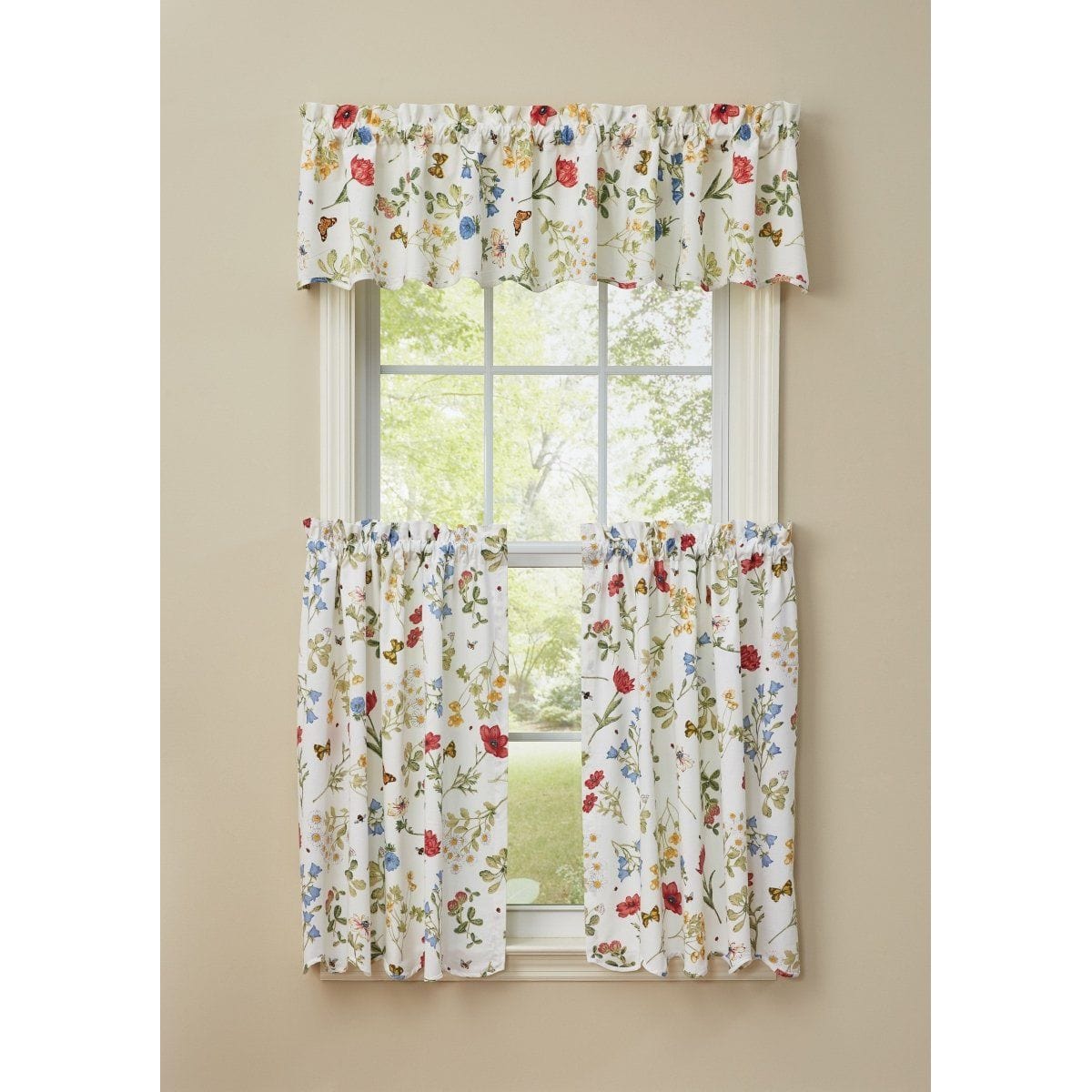 Wildflower Scalloped Valance Unlined-Park Designs-The Village Merchant