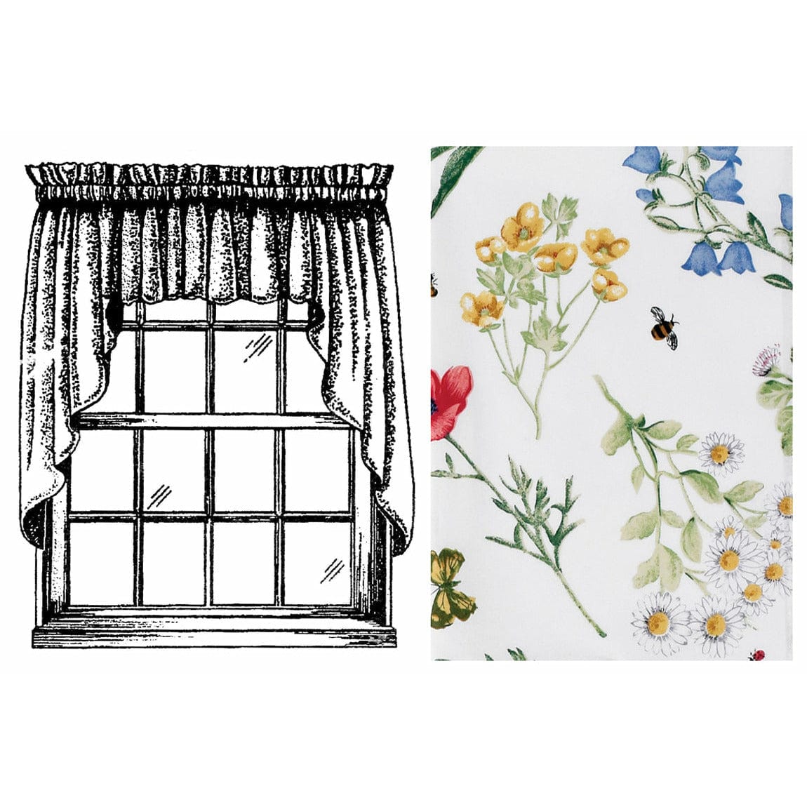 Wildflower Swag Pair 36" Long Unlined-Park Designs-The Village Merchant