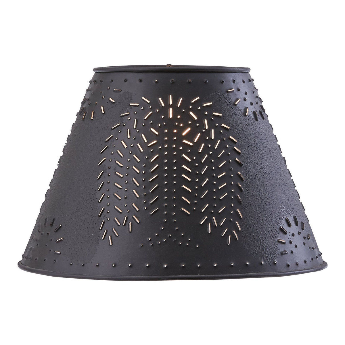 Willow In Black Punched Tin Metal Lamp Shade - 2 Sizes