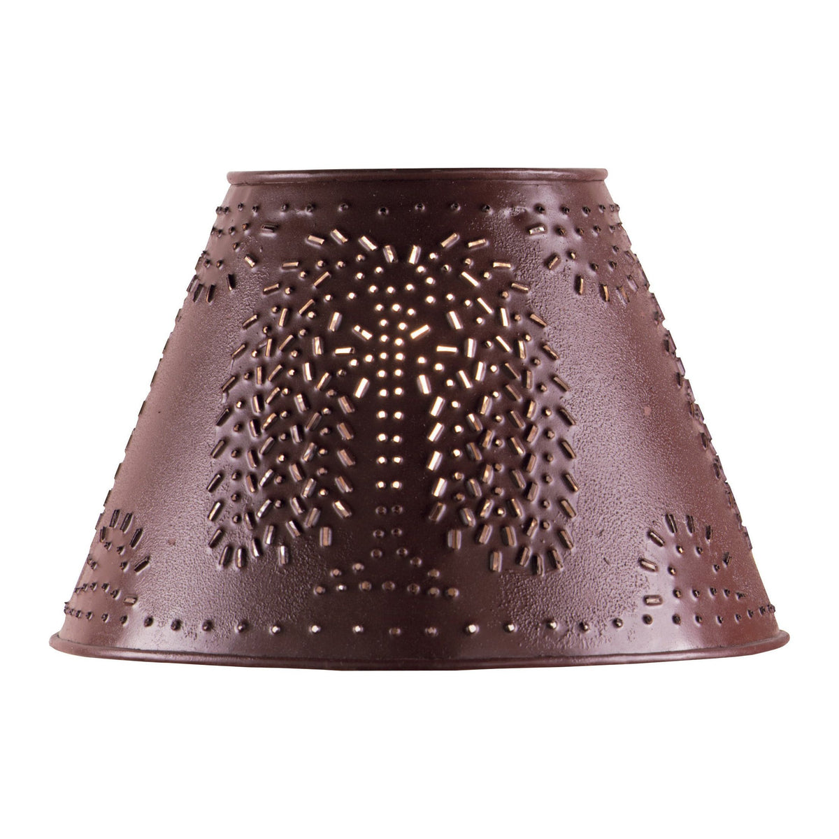 Willow In Red Punched Tin Metal Lamp Shade - 2 Sizes