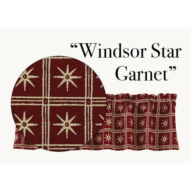 Windsor Star In Garnet Valance Lined-Park Designs-The Village Merchant