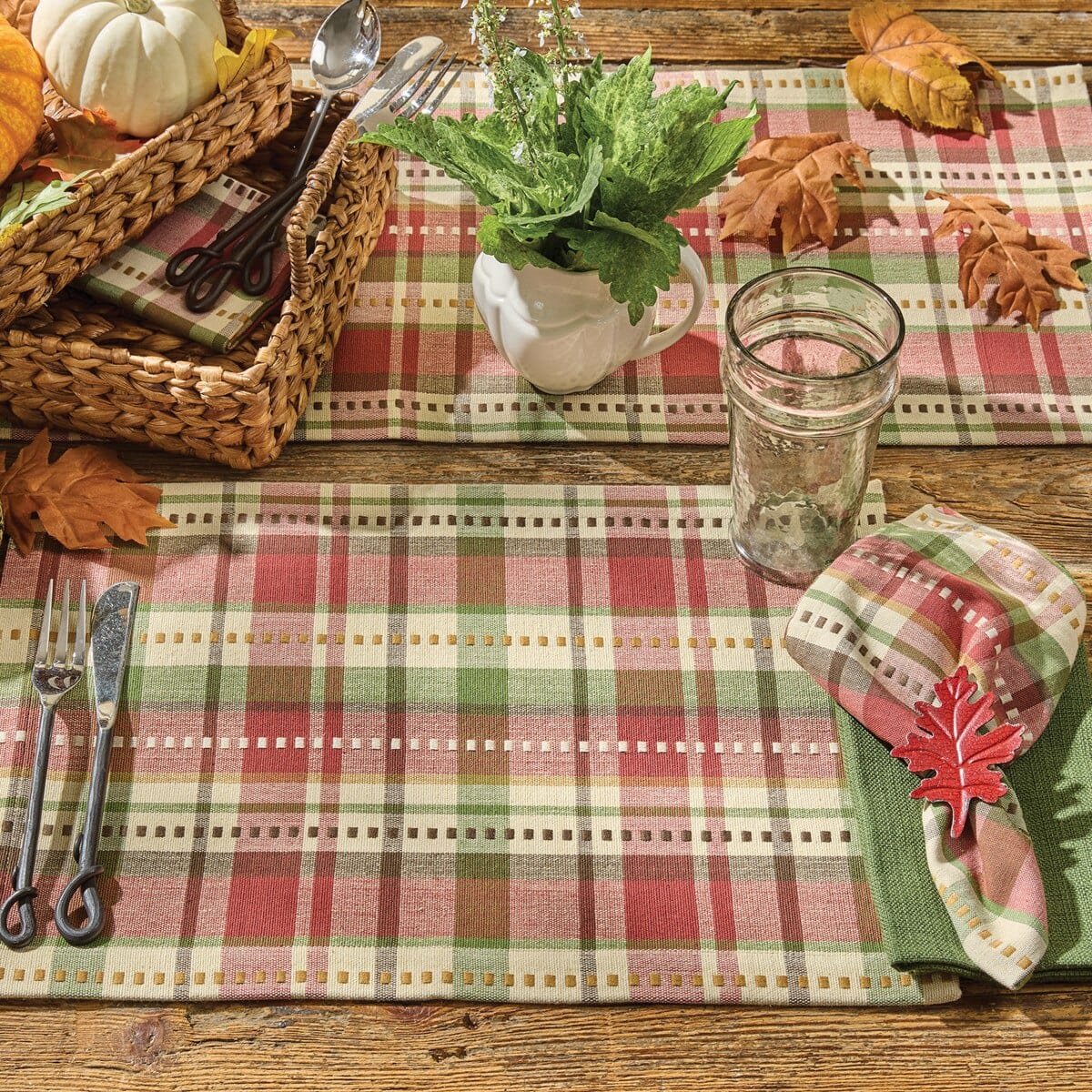 Park Designs Winfield Plaid Table Runner 36" Long