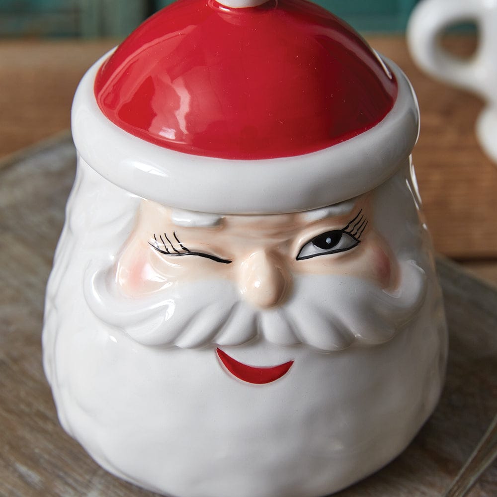 Winking Santa Sugar Jar