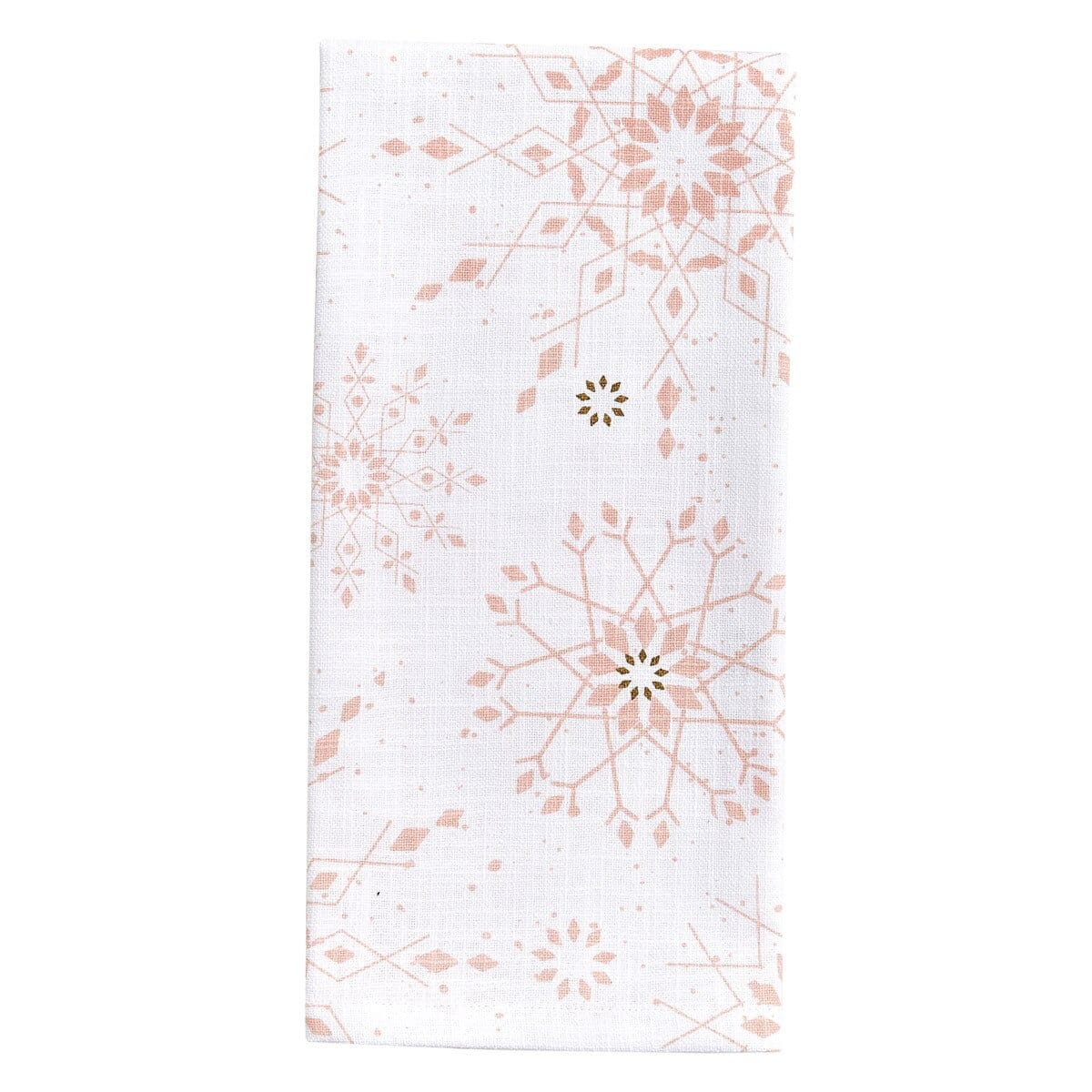 Winter Blush Printed Snowflake Decorative Towel Set of 2
