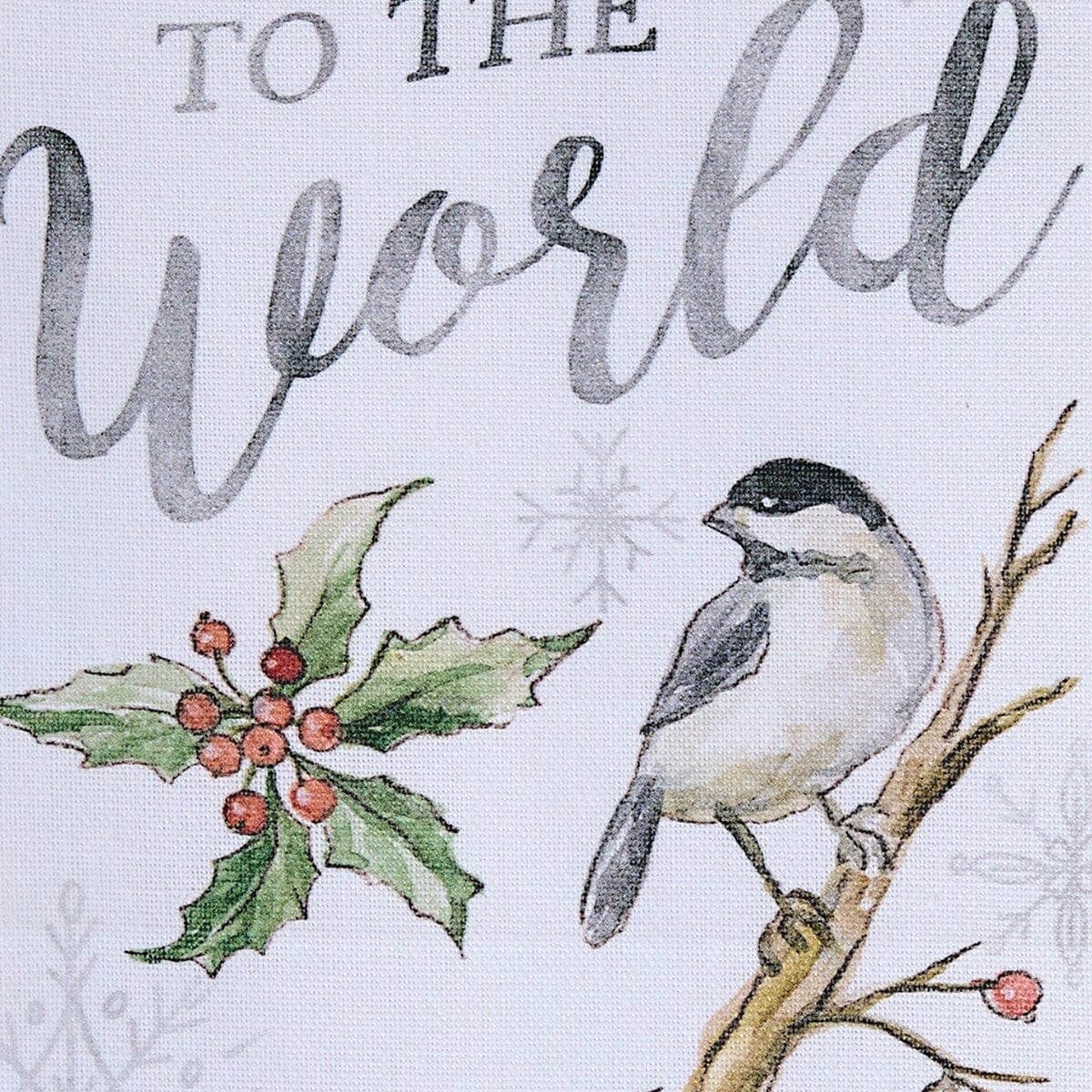 Winter Harmony Joy To The World Decorative Towel