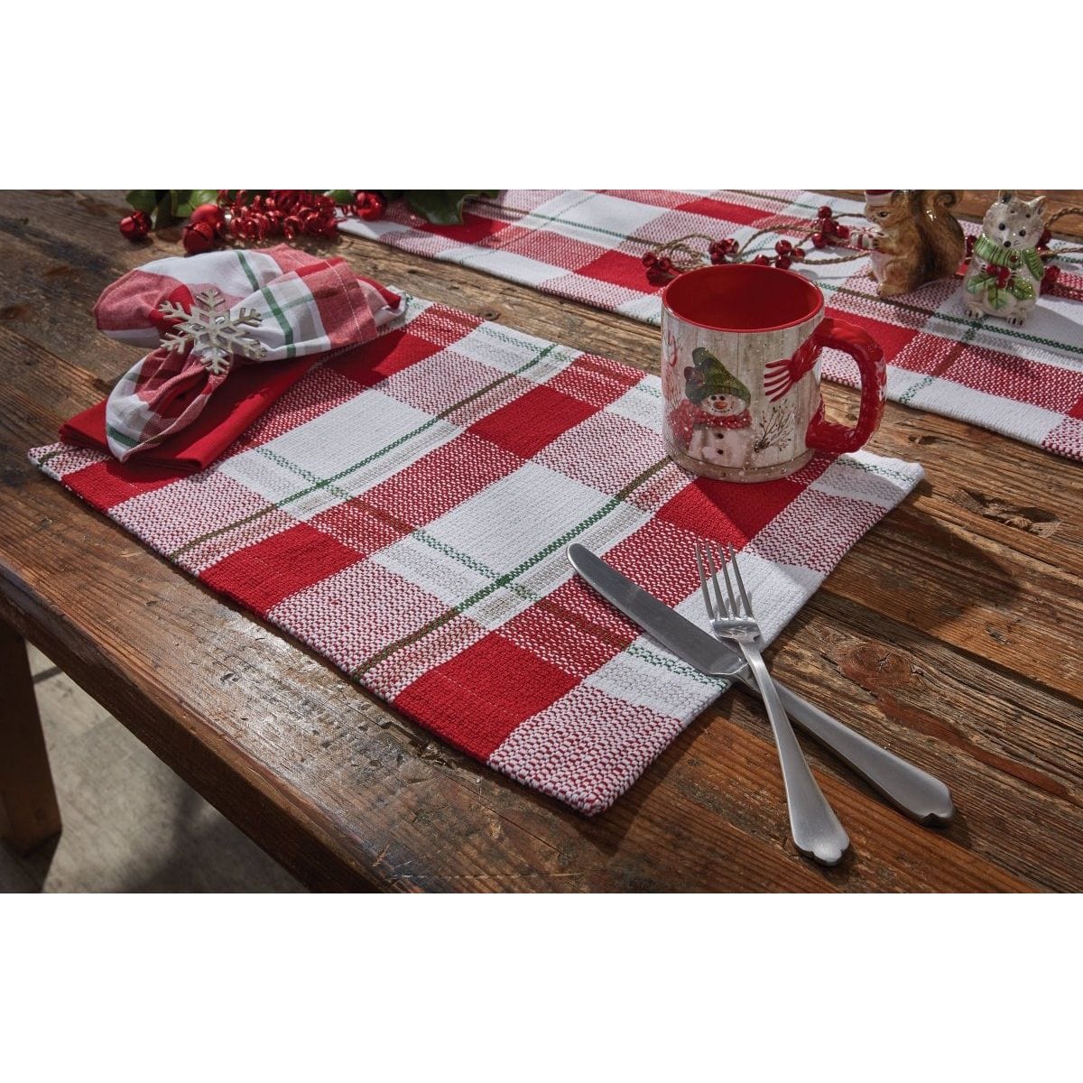 Winter Magic Plaid Table Runner 54" Long-Park Designs-The Village Merchant