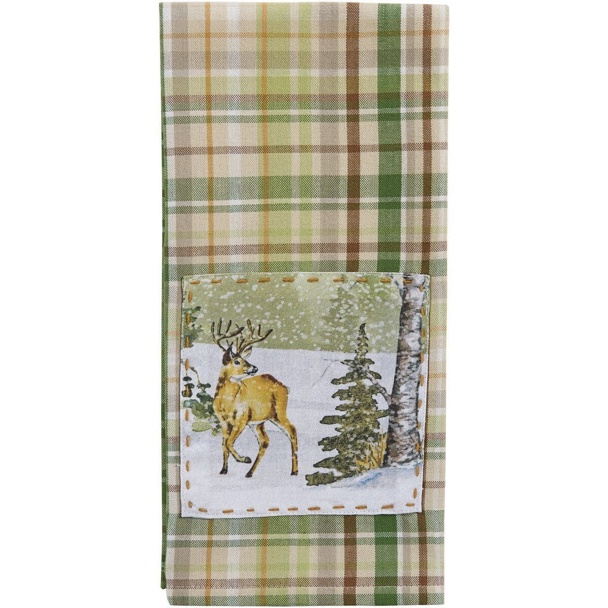 Winter Morning Plaid Patch Decorative Towel