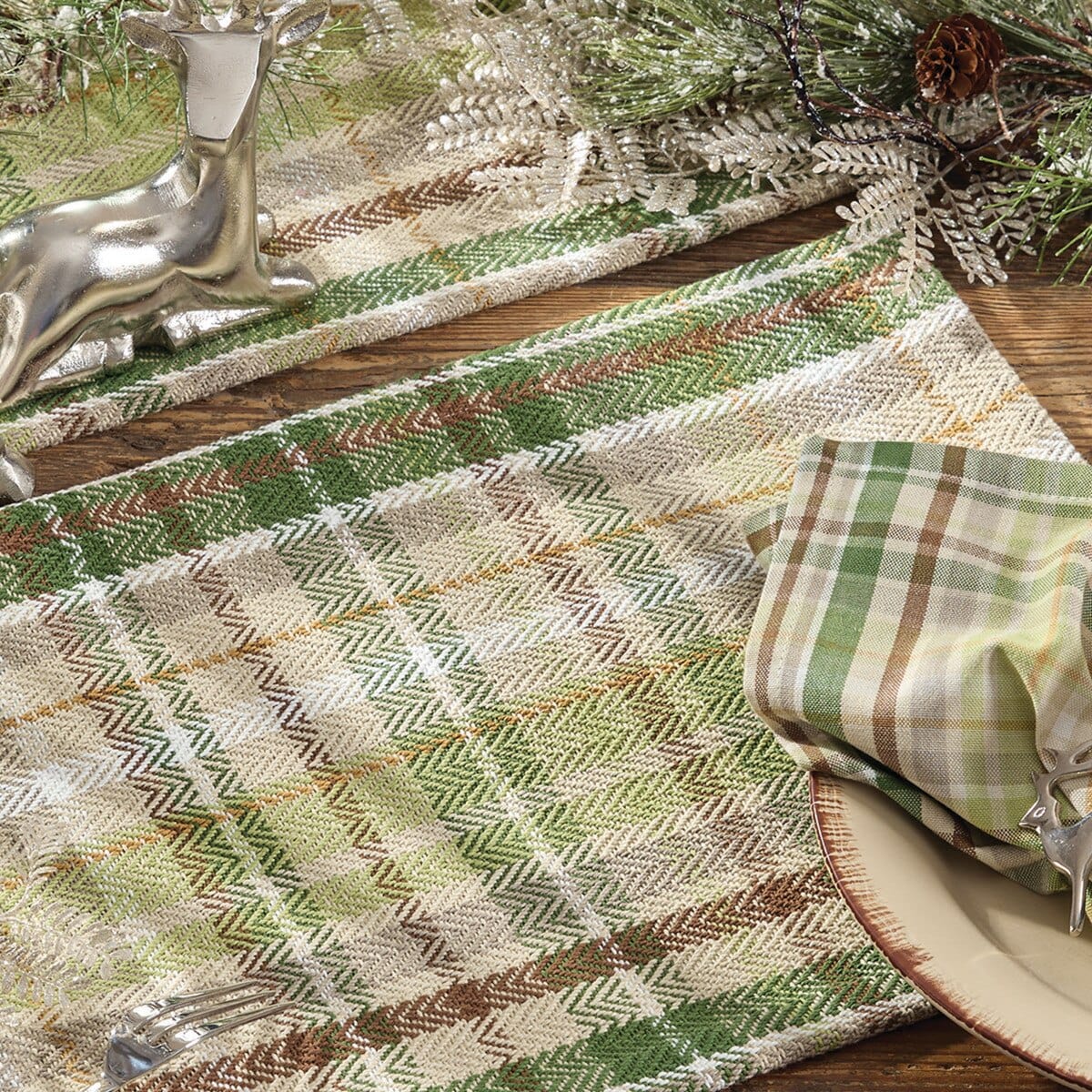 Winter Morning Plaid Placemat Set of 2