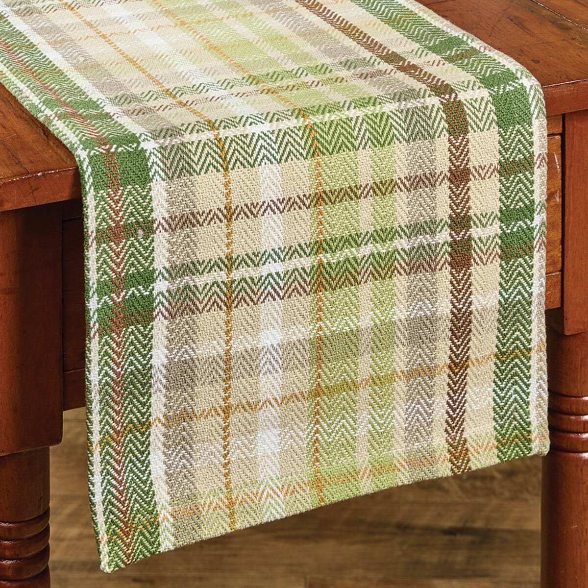 Winter Morning Plaid Table Runner 36" Long