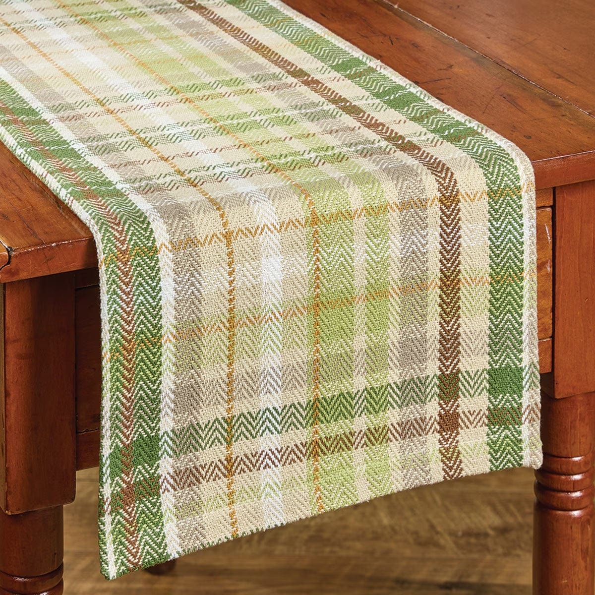 Winter Morning Plaid Table Runner 54'' Long