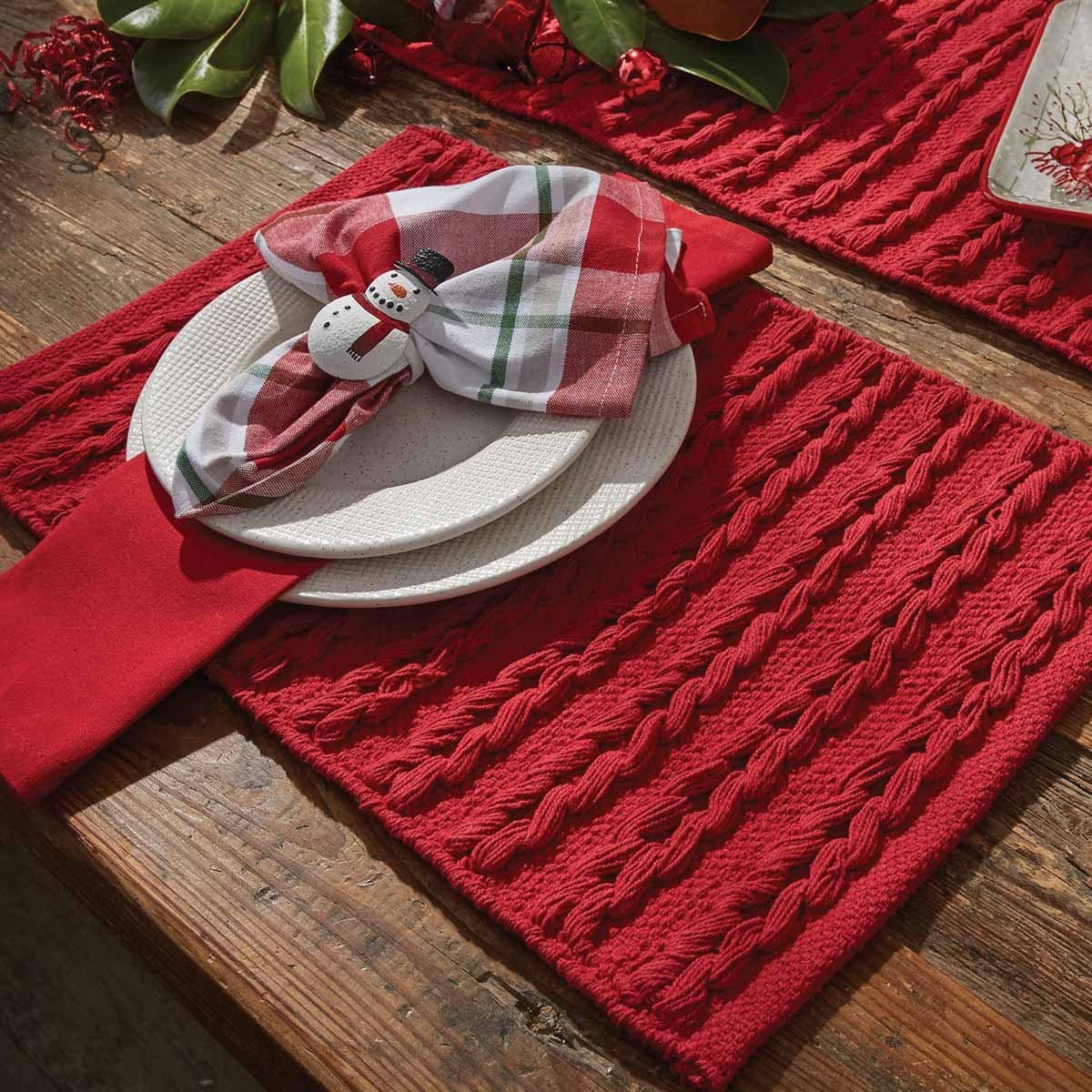 Winter Scarf Red Placemat-Park Designs-The Village Merchant