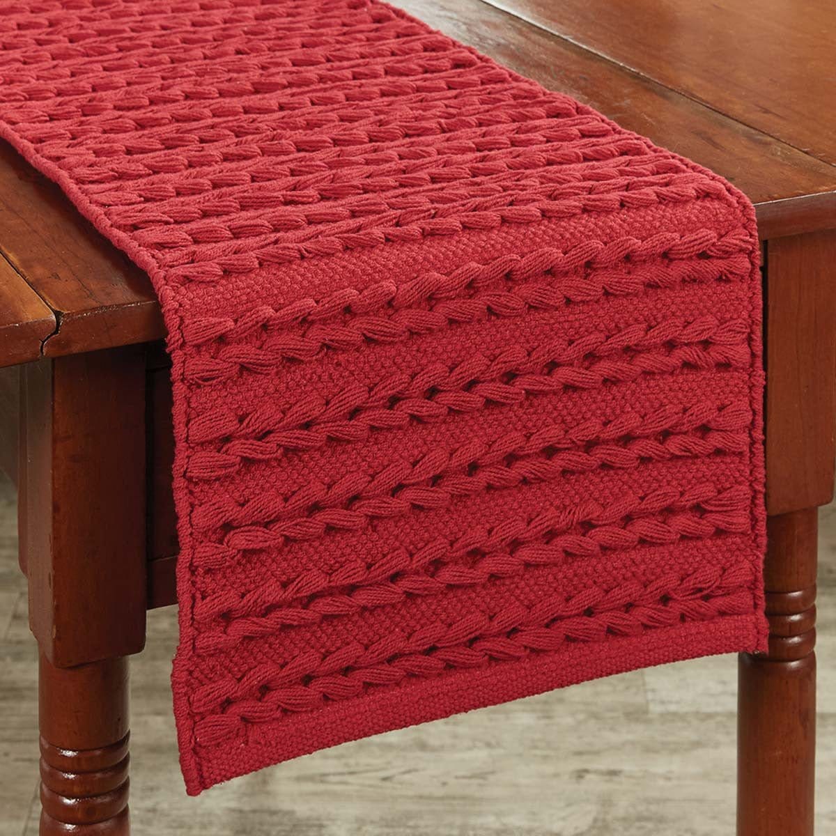 Winter Scarf Red Table Runner 54&quot; Long-Park Designs-The Village Merchant